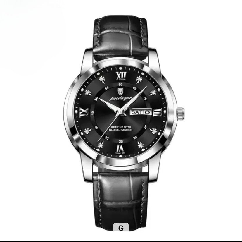 POEDAGAR Man Watch Quartz