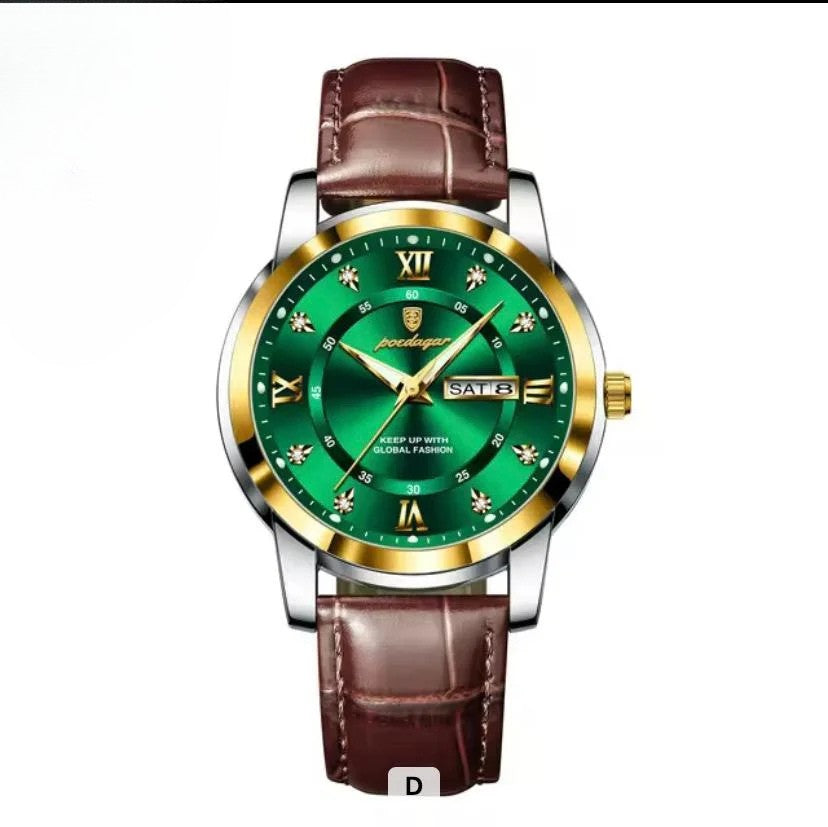 POEDAGAR Man Watch Quartz
