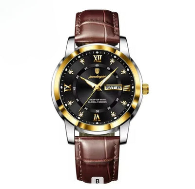 POEDAGAR Man Watch Quartz
